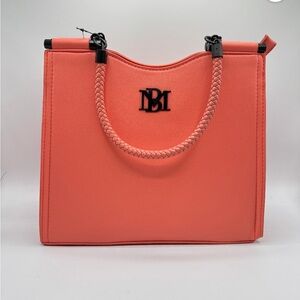 NWT Badgley Mischka Coral Tote Bag